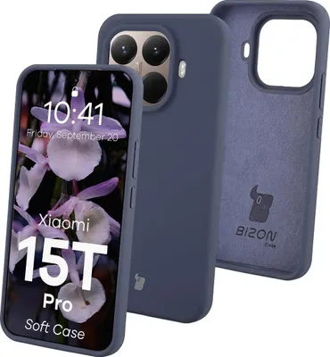 Produktbild von Silikon Handyhülle für Xiaomi 15T Pro, Bizon Soft Case, Dunkelblau