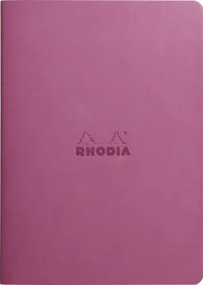 Produktbild von Rhodia Notizheft A5, 32 Bl dots/kariert, Papier 90g elfenbein Flieder 116461C