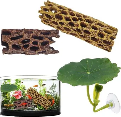 Produktbild von Schnelleinkauf - 3 Stück Garnelen Versteck Aquarium, Tunnel für Aquarien, poröser Korallenstein, dekorative Höhlen, Lebensraum für Fische und Garnelen