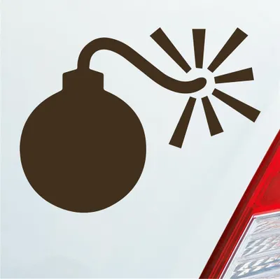 Produktbild von Auto Aufkleber Bombe Explosion Laut Speed Fast 12x9 cm Braun Sticker Heckscheibenaufkleber