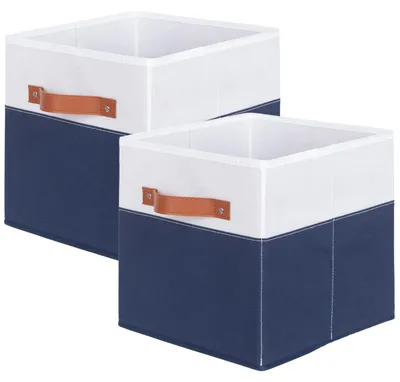 Produktbild von Aufbewahrungsboxen aus Stoff, faltbare Aufbewahrungswürfel aus Stoff mit Griff, Organizer-Schublade für Kleiderschrank und Spielzeug
