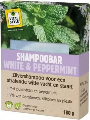 Immagine prodotto di Vitalstyle Shampoobar Zilvershampoo bianco e menta piperita