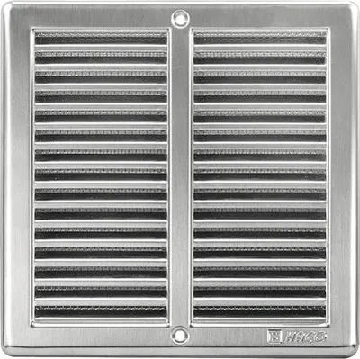 Immagine prodotto di Griglia di ventilazione HACO NVM con telaio e rete 150x150 mm in acciaio inox