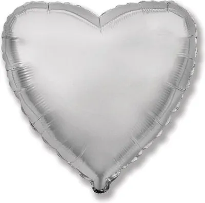 Obrázok produktu pre Balónik 45 cm Strieborné srdce - Valentín / Svadba