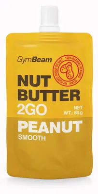 Produktbild von GymBeam - Nussbutter 2GO - Erdnussbutter, 80 g
