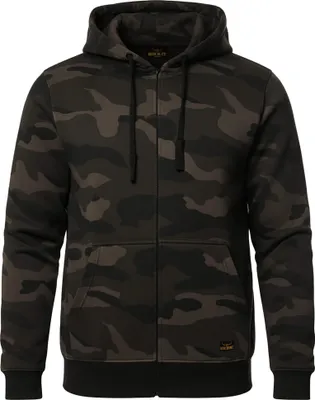 Produktbild von ROCK-IT Apparel Kapuzenjacke Herren, Camouflage Sweatjacke, Männer Zipper, S-5XL, Reißverschluss, Fleece-Innenseite, weicher Stoff, Dark Camo 5XL