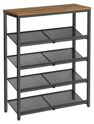 Produktbild von Schuhregal – Aufbewahrungsregal aus Holz – platzsparend – 30 x 75 x 93 cm