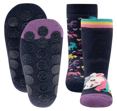 Produktbild von EWERS 2er Pack Einhörner Stoppersocken ABS-Beschichtung, Socken mit ABS-Beschich