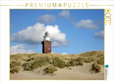 Produktbild von CALVENDO Puzzle Leuchtturm und Düne 2000 Teile Puzzle quer | 2000 Teile Lege-Größe 90x67cm Foto-Puzzle für glückliche Stunden