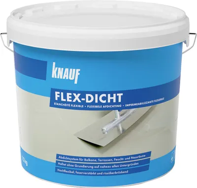 Produktbild von Knauf Flexdicht Abdichtsystem, hochflexibel und wasserdicht, blau, 15 kg