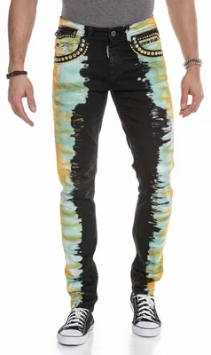 Produktbild von CD664 Herren Slim-fit-Jeans im extravaganten Look