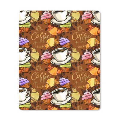 Produktbild von MuchoWow® Mauspad Mousepad Kaffee - Croissant - Frühstück 30x40 cm - Mousepads - Maus Mat - Pad - Mausunterlage - Mausmatten