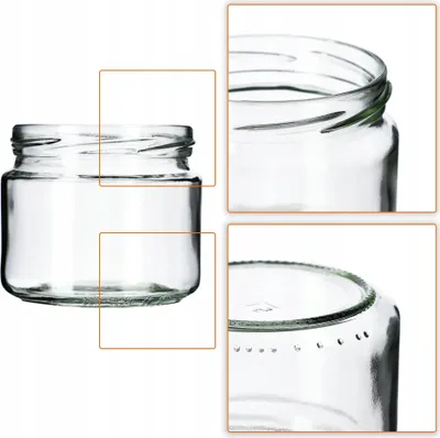 Image de Lot de 10 bocaux - Bocaux à confiture et à conserves 330 ml - Couvercle à vis Ø82 mm - Pour confiture et miel - Verre -  FCM