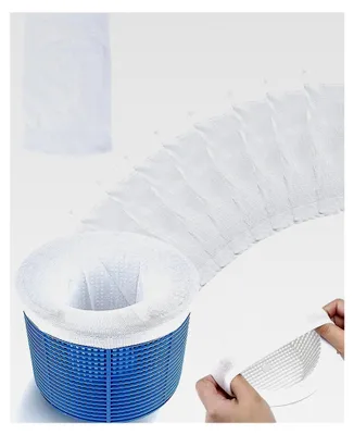 Produktbild von 20 Stück Pool Skimmer Socken, Filtersocken, Sieb Netz, Filterstrumpf, Skimmernetze zur Feinfilterung, wiederverwendbare Filtersocken für Filterkorb und Skimmerkorb