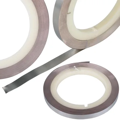 Image de Rosfix Bande Cuivre Nickelé 0.15x10mm – Haute Conductivité Électrique | Longueur 1m | Accessoire pour Soudage Électrique