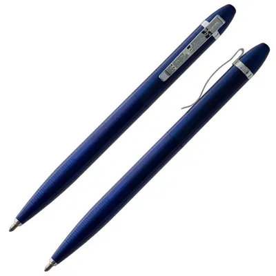 Productafbeelding van Vortex Space Pen, blauw satijn met chromen clip (#VORTEX/BLS)