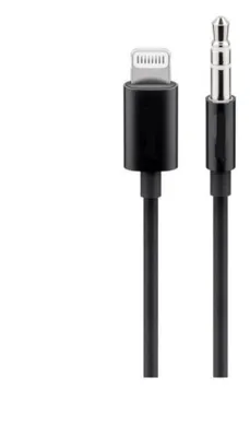 Productafbeelding van PremiumCord Apple Lightning-naar-3,5 mm stereo jack adapterkabel, 1 meter, zwart