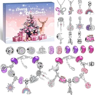 Produktbild von Adventskalender 2025 mit Schmuck 24 Überraschungen für Mädchen