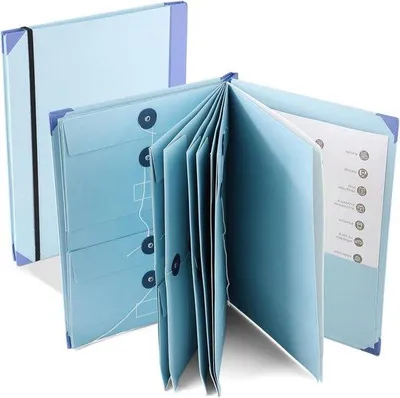 Produktbild von Blaue Dokumentenmap mit Taschen Organizer