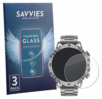 Produktbild von 3x Savvies Schutzglas für LIGE EF18 1.7" Displayschutz 9H Glas klar transparent