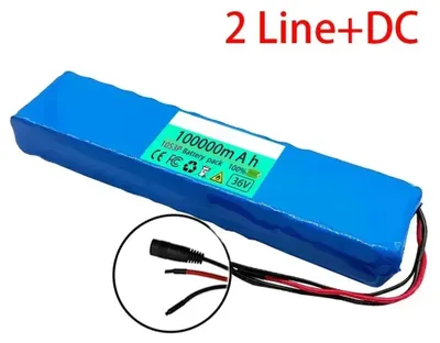 Immagine prodotto di Batteria per scooter elettrici - 36V 100Ah 10S3P agli ioni di litio - Celle 18650, capacità 100000mAh - Motore da 1000W - Gruppo batterie per scooter elettrici - 2 fili in corrente continua