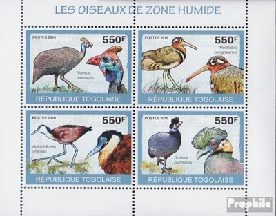 Produktbild von Briefmarken Togo 2010 Mi 3434-3437 Kleinbogen (kompl.Ausg.) postfrisch Vögel