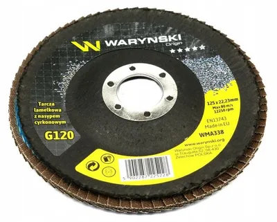 Produktbild von Waryński Lamellenschleifscheibe 125mm Körnung GR120 Zirkon