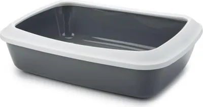 Produktbild von Beeztees Katzentoilette Iriz Open inkl. Rand grau 50 x 37 x 14 cm