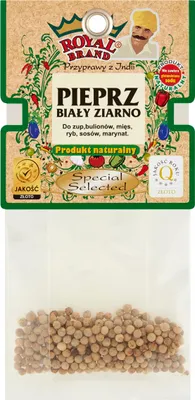 Obrázok produktu pre Zrnká bieleho korenia 10g