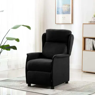 Produktbild von vidaXL Liegestuhl Schwarz 66,5 x 94 x 101,5 cm Polyester