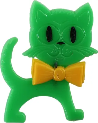 Produktbild von Anstecker - Katze - grün-gelb - DDR Anstecknadel
