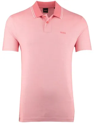 Produktbild von BOSS Orange Poloshirt rosa weite Passform Baumwolle