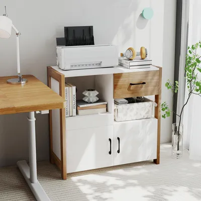 Produktbild von Buffetschrank - Anrichte - Aufbewahrungsschrank - Kommode - Kleiner Buffetschrank - Modernes Design - 2 Türen und 2 Schubladen