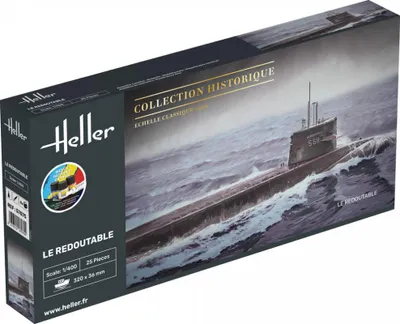 Produktbild von Heller 57075 - 1:400 STARTER KIT U-Boot S/M Redoutable - Neu