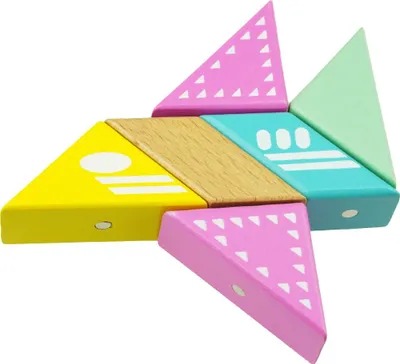 Obrázek produktu pro Dřevěné origami puzzle s magnetickými bloky AIRCRAFT