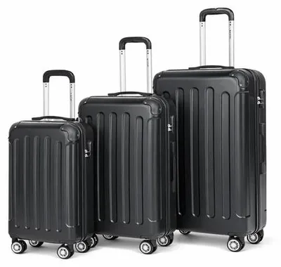 Obrázok produktu pre 3-dielna sada kufrov s pevnými kĺbmi (55 cm + 65 cm + 75 cm) – ľahká cestovná batožina s otočnými kolieskami o 360° – odolná sada cestovnej batožiny z ABS