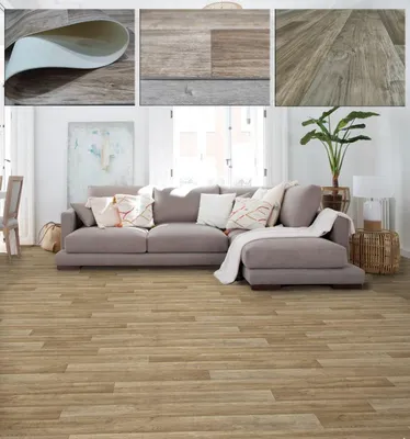 Vinyl-Holzteppich, Antirutsch, 160x200 cm, Eiche, modern