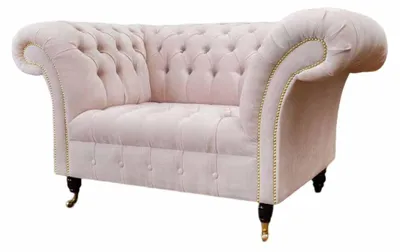Produktbild von Sessel Polster Sofa Textil Chesterfield Couchen 1 Sitzer Einsitzer Rosa
