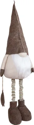 Produktbild von Weihnachten XL Deko Wichtel groß ausziehbare Beine 55-85cm (100-130cm) beige braun