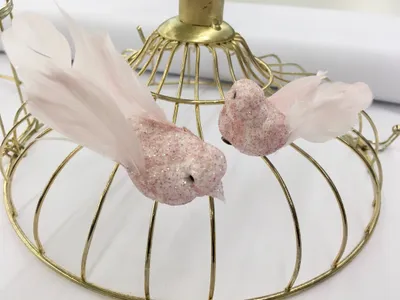 Produktbild von 2 Federvögel Vogel auf Clip rosa