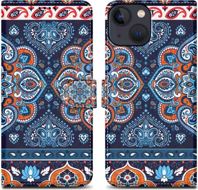 Immagine prodotto di Cadorabo Custodia protettiva per Apple iPhone 13 MINI Case Design Blu Custodia per cellulare Custodia protettiva Custodia magnetica Custodia Cover