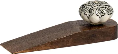 Produktbild von Traditionelle Vintage Tür Stopper Keil - Blumen-Design