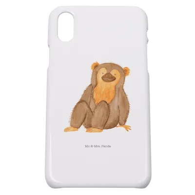 Produktbild von Mr. & Mrs. Panda Iphone 10 Handyhülle Affe - Weiß - Geschenk, Respekt, Wildtiere, Affen, X, Cover, Selbstbewusstsein, Selbstliebe, Liebe, Hülle, Handy