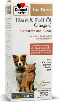 Zdjęcie produktu dla Double Heart for Animals Olejek do skóry i futra dla psów/kotów 250 ml