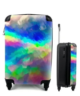 Produktbild von MuchoWow® Koffer Handgepäck Trolley Rollkoffer Kleine Reisekoffer mit 4 Rollen - Aquarell - Kunst - Psychedelisch - Cabin Size < 55x40x23 cm & 55x40x20 cm - Fotokoffer - Kabinenkoffer - Boardgepäck - Reise-Box - Reisekoffer - Reisegepäck - Koffer mit Bild - Trolley für Kinder