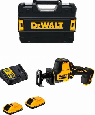 Image de Scie sabre compacte XR 18V brushless - DEWALT - avec 2 batteries 5.0 Ah - chargeur - TSTAK - DCS369P2-QW