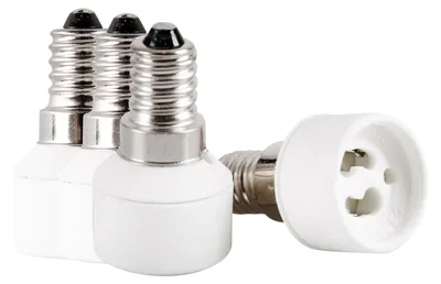 Produktbild von 4x lampenfassung Adapter Konverter E14 Fassung auf GU10 Sockel Lampenadapter