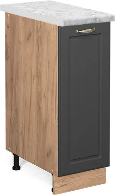 Produktbild von Apothekerschrank Vicco Fame-Line Anthrazit-Gold 30 cm , AP Marmor, Model 45543