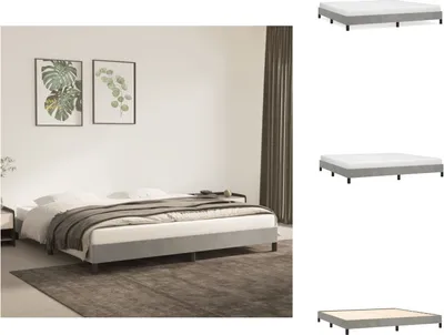 Immagine prodotto di vidaXL Struttura letto grigio chiaro 200x200 cm in velluto - Letti e strutture letto