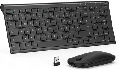 Produktbild von Seenda 031B Kabelloses Tastatur-Maus-Set QWERTZ Schwarz